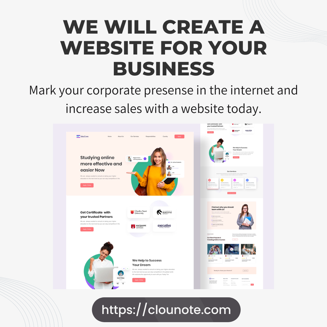 We will create a website for your business