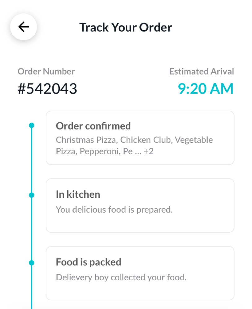 Order Tracking Screen